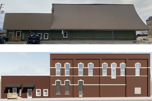Knoxville new and old facade