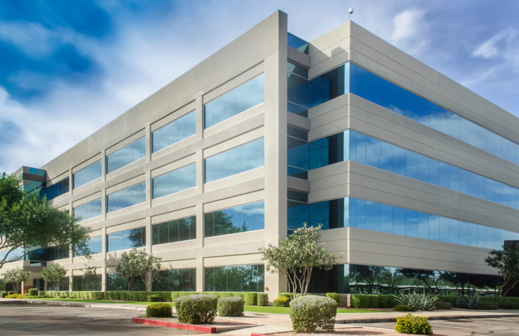 generic modern building symbol of success