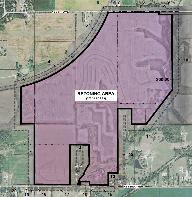Altoona rezonig map for Tract
