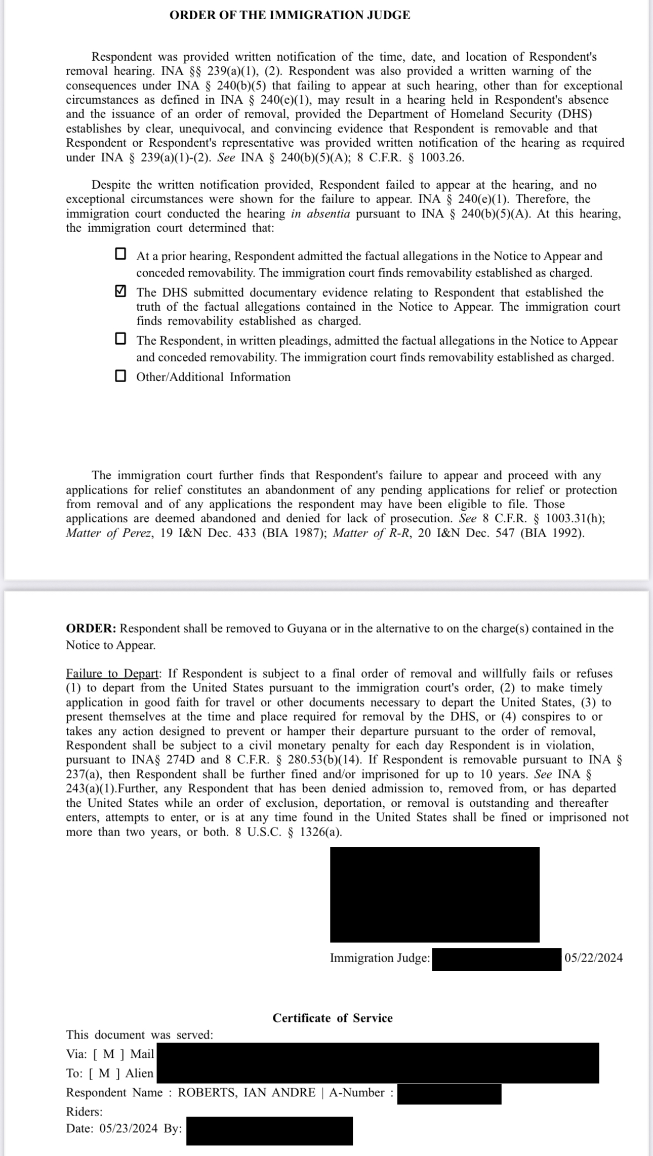 Nunn Copy Roberts Deportation Order